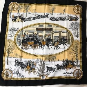 Hermès Scarf “L’Hiver en Poste” 90cm